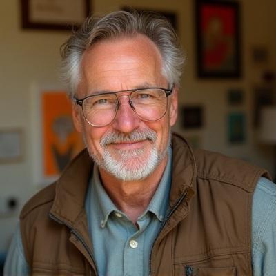 Portrait of Richard T Davis, a friendly illustrator