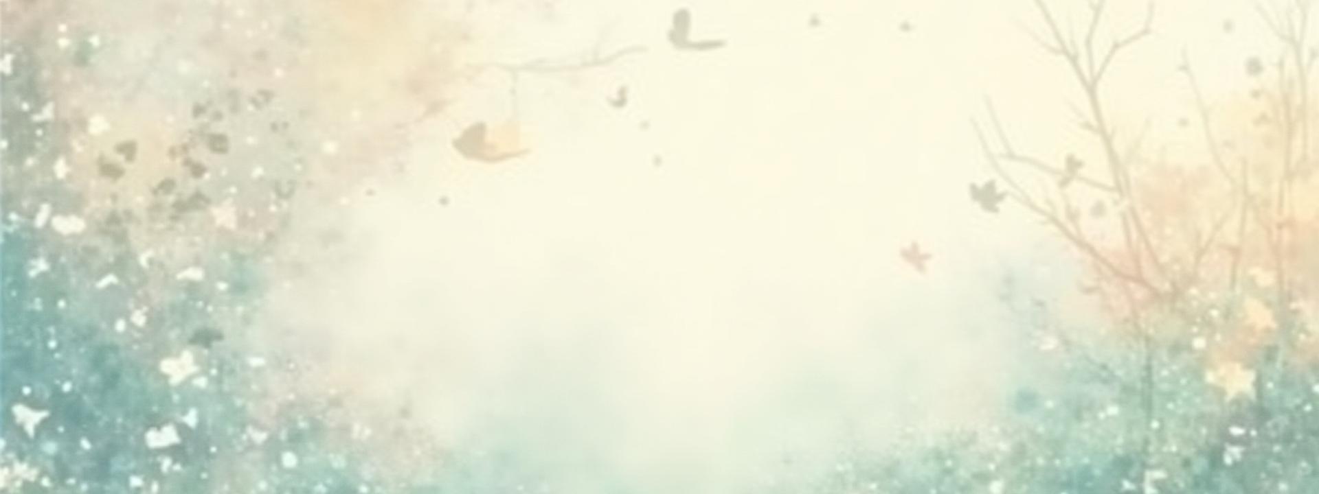 Softly blended background of whimsical magical illustrations as a collage